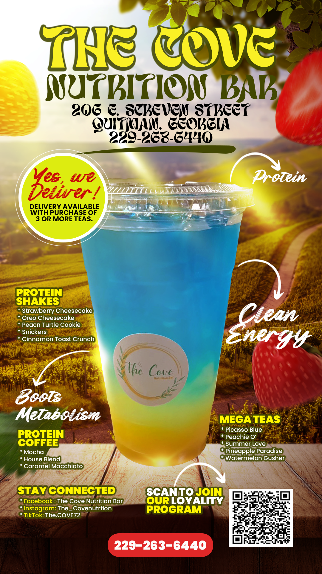 The Cove Nutrition Bar 5x7 (Postcard Graphic)