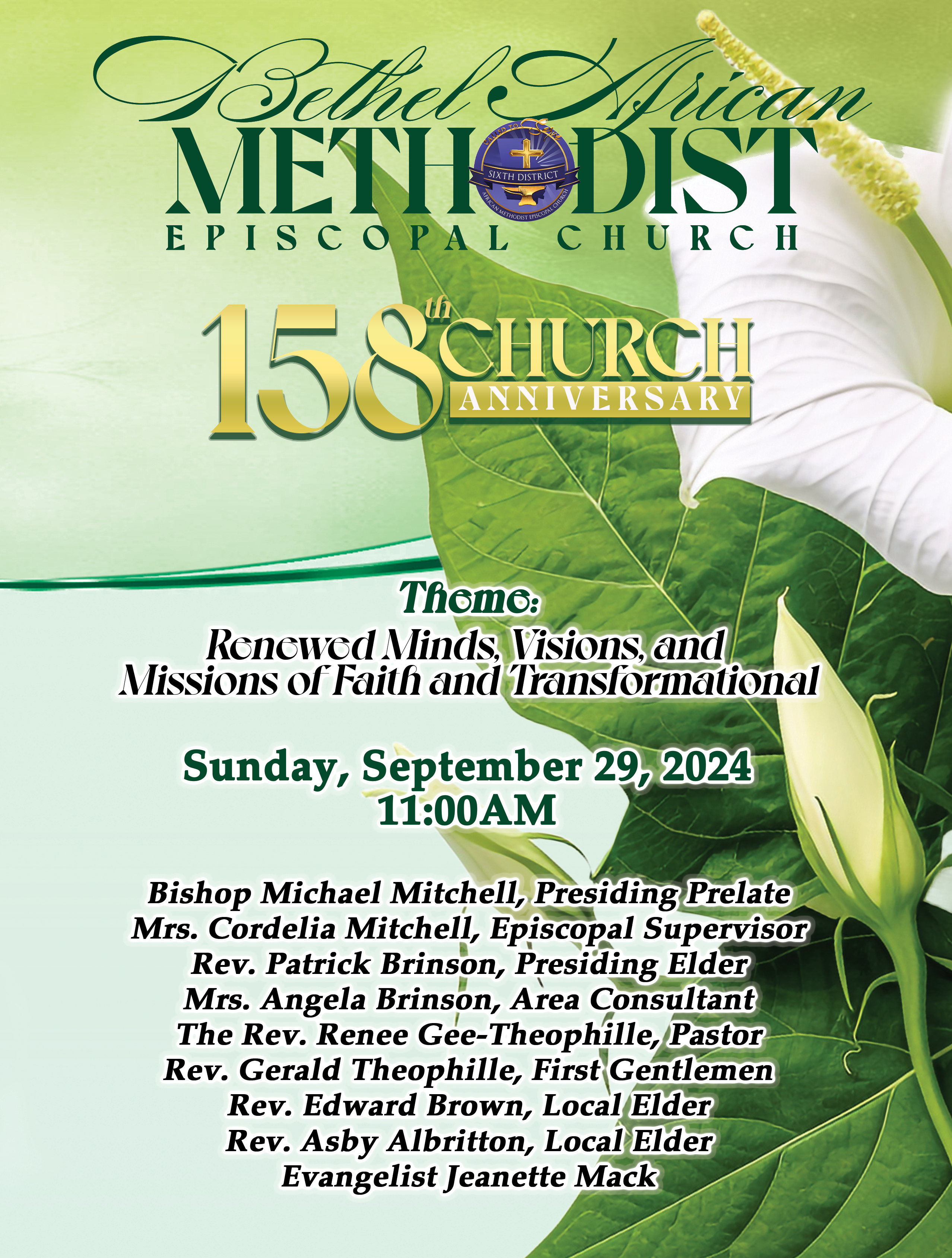 2024 - Bethel AME Church - Anniversary Book