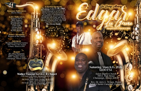 Mr. Edgar Lee Greene - Keepsake Book Program
