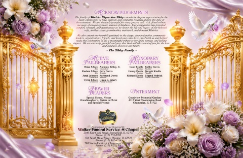 Minister Floyce Ann Sibley - Keepsake Program (11x17) GateFold