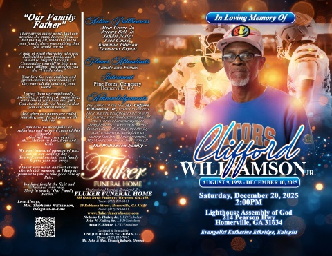 Mr. Clifford Williamson, Jr. - Keepsake Program