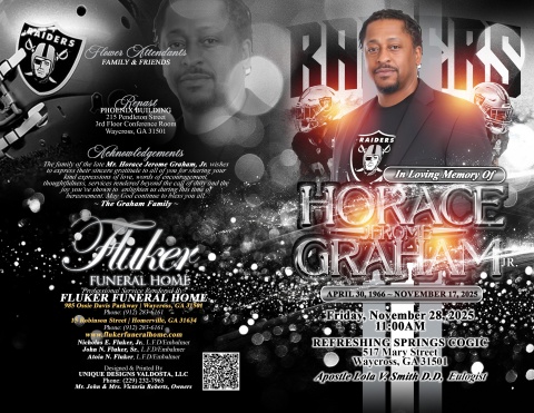 Mr. Horace Jerome Graham, Jr. - Keepsake Program