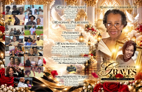 Betty Ruth Graves - Keepsake Program (11x17)