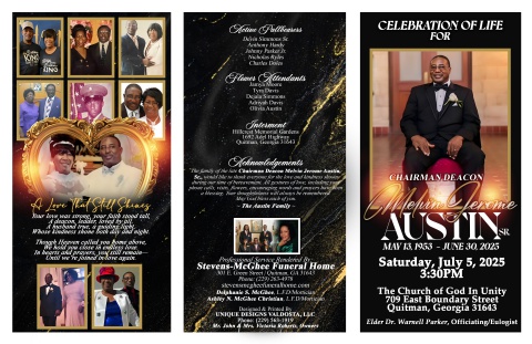 2025 - Deacon Melvin Jerome Austin - Keepsake Program