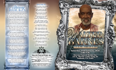 Mr. Walter Barnes - Keepsake Program