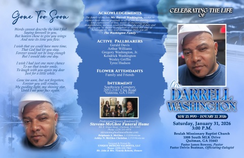 Mr. Darrell Washington - Keepsake Program