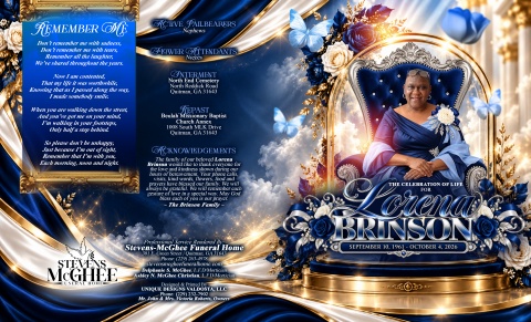 Ms. Lorena Brinson - Keepsake Program (8.5x14)