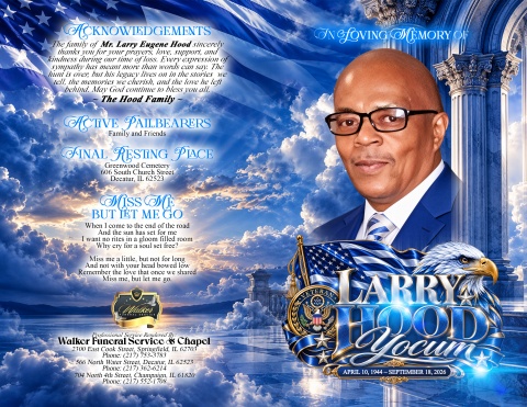 Larry Eugene Hood - Keepsake Program (8.5x11)
