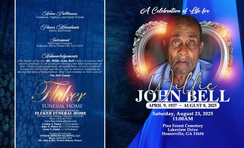 2025 - Mr. Willie John Bell - Keepsake Program