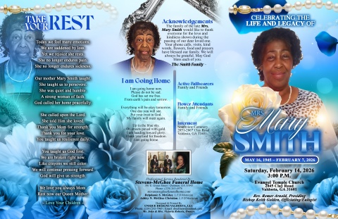 Mrs. Mary Smith - Keepsake Program