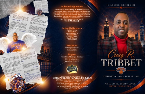 Craig R. Tribbet - Keepsake Program (11x17)