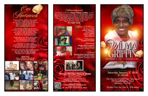 Pastor Wilma Griffin - Keepsake Program (v5)