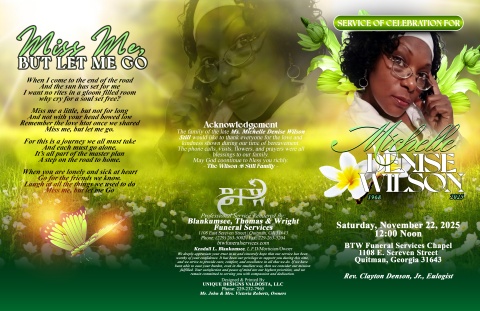 Michelle Denise Wilson - Keepsake Program