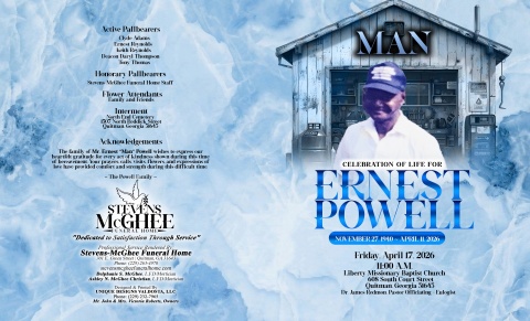 Mr. Ernest Powell - Keepake Program