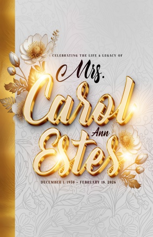 Mrs. Carol Ann Estes - Keepsake Mockup Program