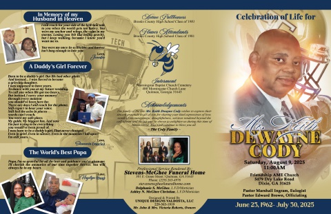 2025 - Mr. Keith Dewayne Cody - Keepsake Program