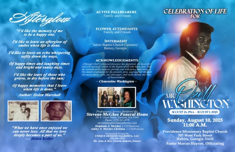 2025 - Mr. Ozell Washington - Keepsake Program