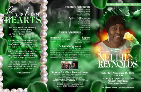 Mrs. Nellie Watts Reynolds - 11x17 (Tri-Fold)