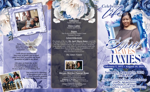 Ms. April James - Keepsake Obituary