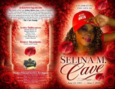 Selina M. Cave - Keepsake Program (8.5x11)