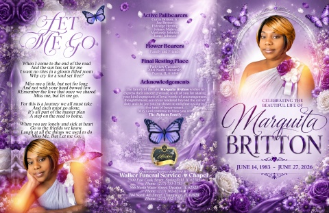 Marquita Britton - Keepsake Program (11x17)