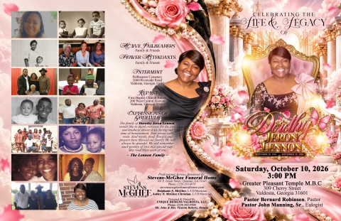 Dorothy Jeron Lennon - Keepsake Program (11x17)