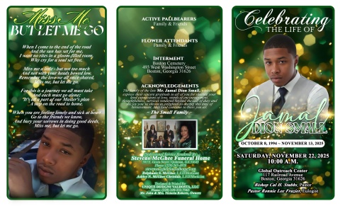Mr. Jamal Dion Small - Keepsake Program