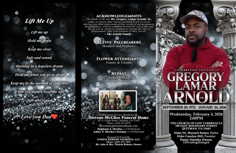 Mr. Gregory Lamar Arnold, Sr. - Keepsake Program