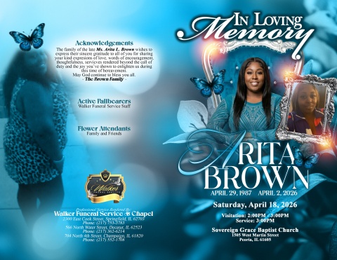 2026 - Ms. Arita L. Brown - Keepsake Program (8.5x11)