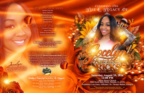 Jocelyn Antoinette Ricks - Keepsake Order - (11x17)