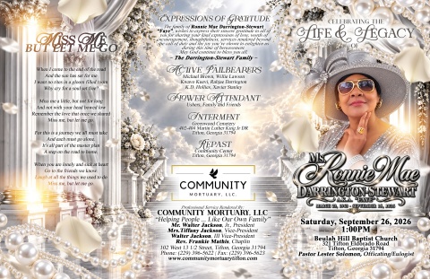 Ms. Ronnie Mae Darrington-Stewart - Keepsake Program (11x17)
