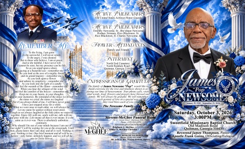 Mr. James (Pop) Newsome - Keepsake Program (8.5x14)
