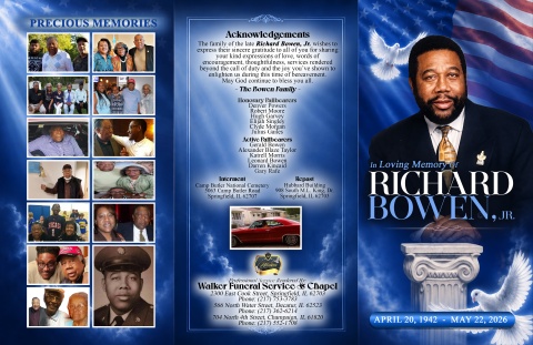 Mr. Richard Bowen, Jr - Keepsake Program (11x17)