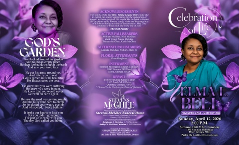Mrs. Velma L. Bell - Keepsake Program