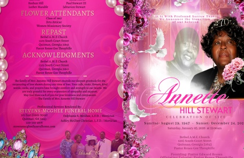 Sister Annette Hill Stewart - Obituary Book