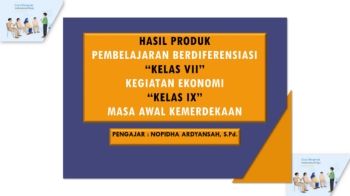 HASIL PRODUK MURID DALAM PEMBELAJARAN BERDIFERENSIASI