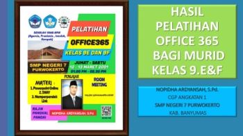 HASIL PELATIHAN O365 MURID 9.EF