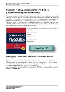 Chapman Piloting & Seamanship 67th Edition (Chapman Piloting and Seamanship)Chapman