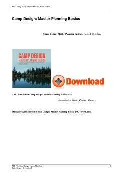 Camp Design: Master Planning BasicsGregory A. Copeland