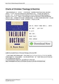 Charts of Christian Theology & DoctrineH. Wayne House