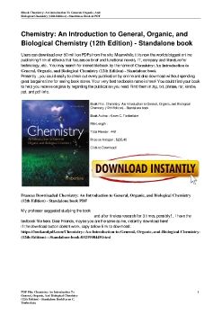 Chemistry: An Introduction to General, Organic, and Biological Chemistry (12th Edition) - Standalone bookKaren C. Timberlake