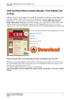 CEH Certified Ethical Hacker Bundle, Third Edition (All-in-One)Matt Walker