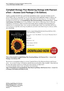 Campbell Biology Plus Mastering Biology with Pearson eText -- Access Card Package (11th Edition)Lisa A. Urry, Michael L. Cain, Steven A. Wasserman, Peter V. Minorsky