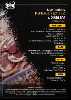 Live Cooking Pricelist