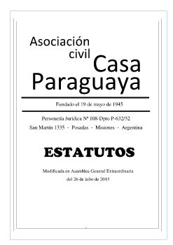 ESTATUTO CASA PARAGUAYA -A4 - MAYO2018