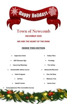 Town of Newcomb Newsletter - December 2020