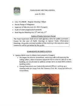 Town Board Meeting Packet - 6.29.21