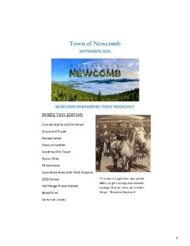 Town of Newcomb Newsletter - September 2020 