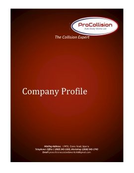 Microsoft Word - ProCollision Auto Body Works Ltd - Company Profile