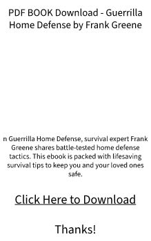 PDF BOOK Download - Guerrilla Home Defense by Frank Greene FREE DOC?